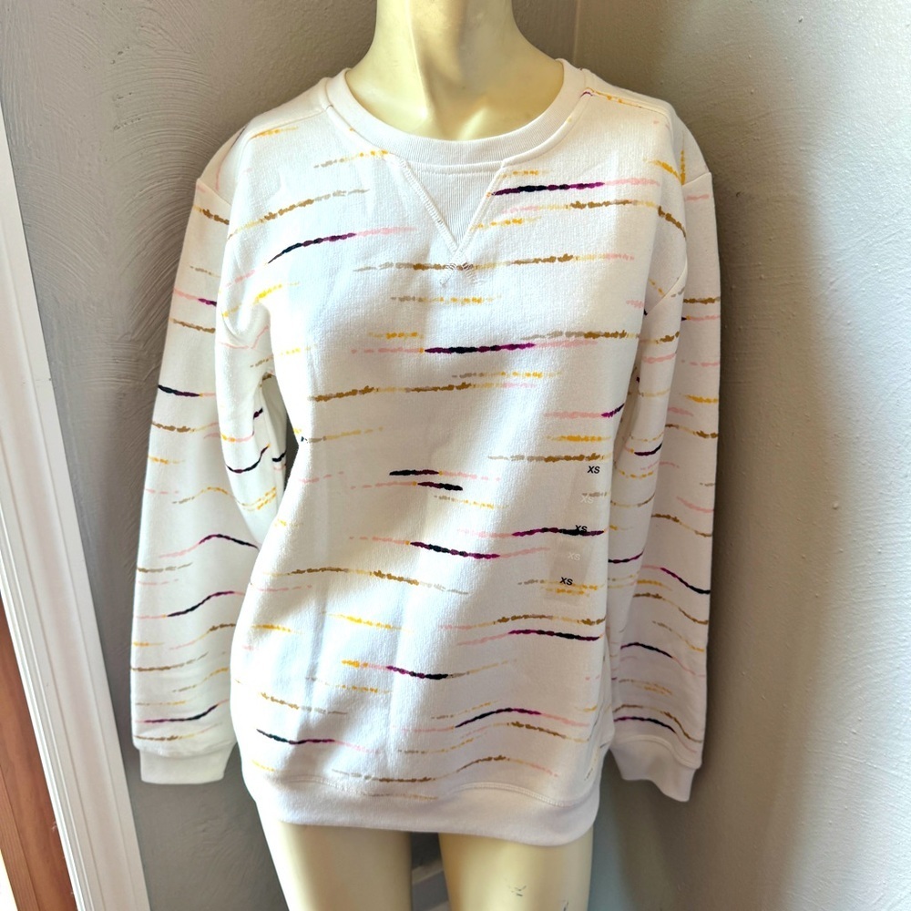 Karen Scott sport pullover crew neck sweatshirt size xs nwt